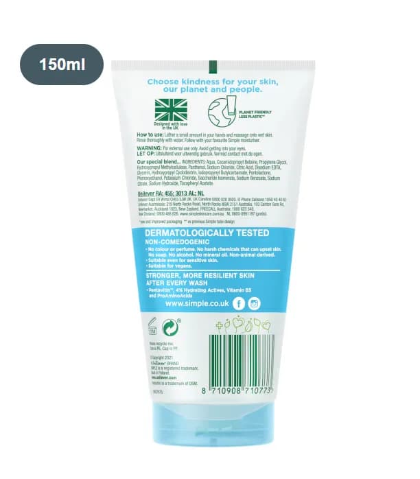 Simple Simple Micellar Gel Wash Face Cleanser 150ml daily essentials & lifestyle — thumbnail 2 of 2