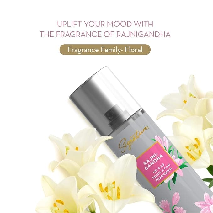 Simple Signature Rajnigandha Air Freshener Spray 250ML | Floral Home Fragrance | Long Lasting Room & Car Freshener | No Gas… — thumbnail 4 of 6