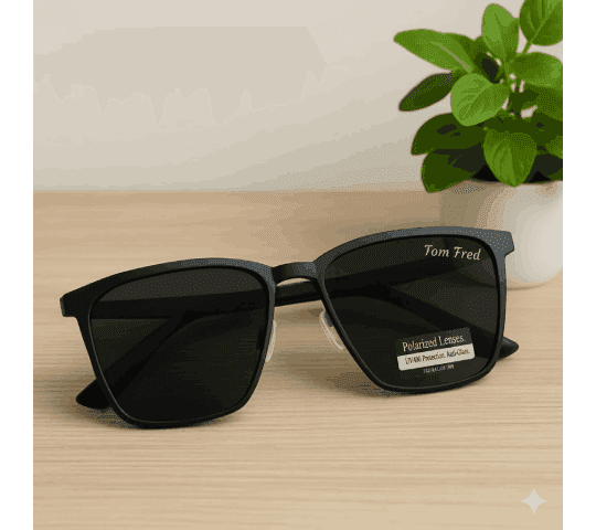 Best Metal Frame Tom Fred Black Polarized Sunglasses For Men