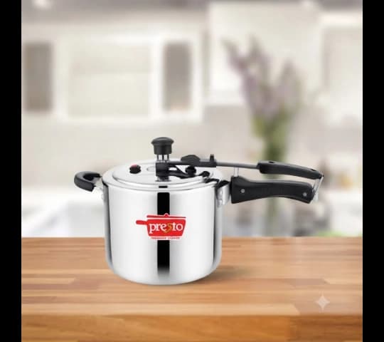 Presto Presto Stainless Steel Classic Inner Lid Pressure Cooker 5 Litre | Induction Base | Durable SS Cooker home & kitchen — thumbnail 2 of 2
