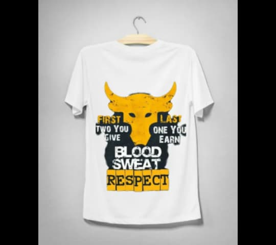 Project Rock Blood Sweat Respect T-Shirt for Men – White | Sizes M, L, XL, XXL