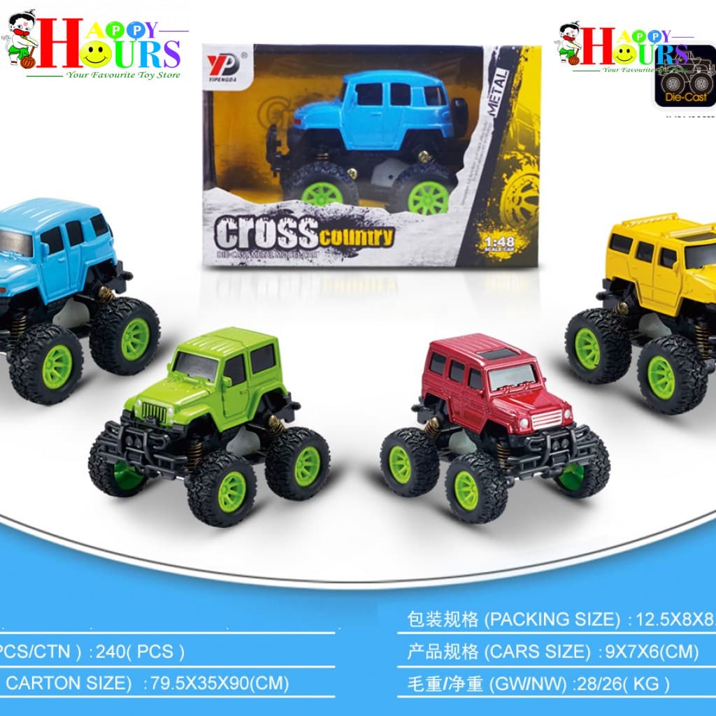 Happy Hours HappyHours Pull Back Metal Cars Set Die-Cast Toy Vehicles stationary, toys & sports — thumbnail 2 of 2