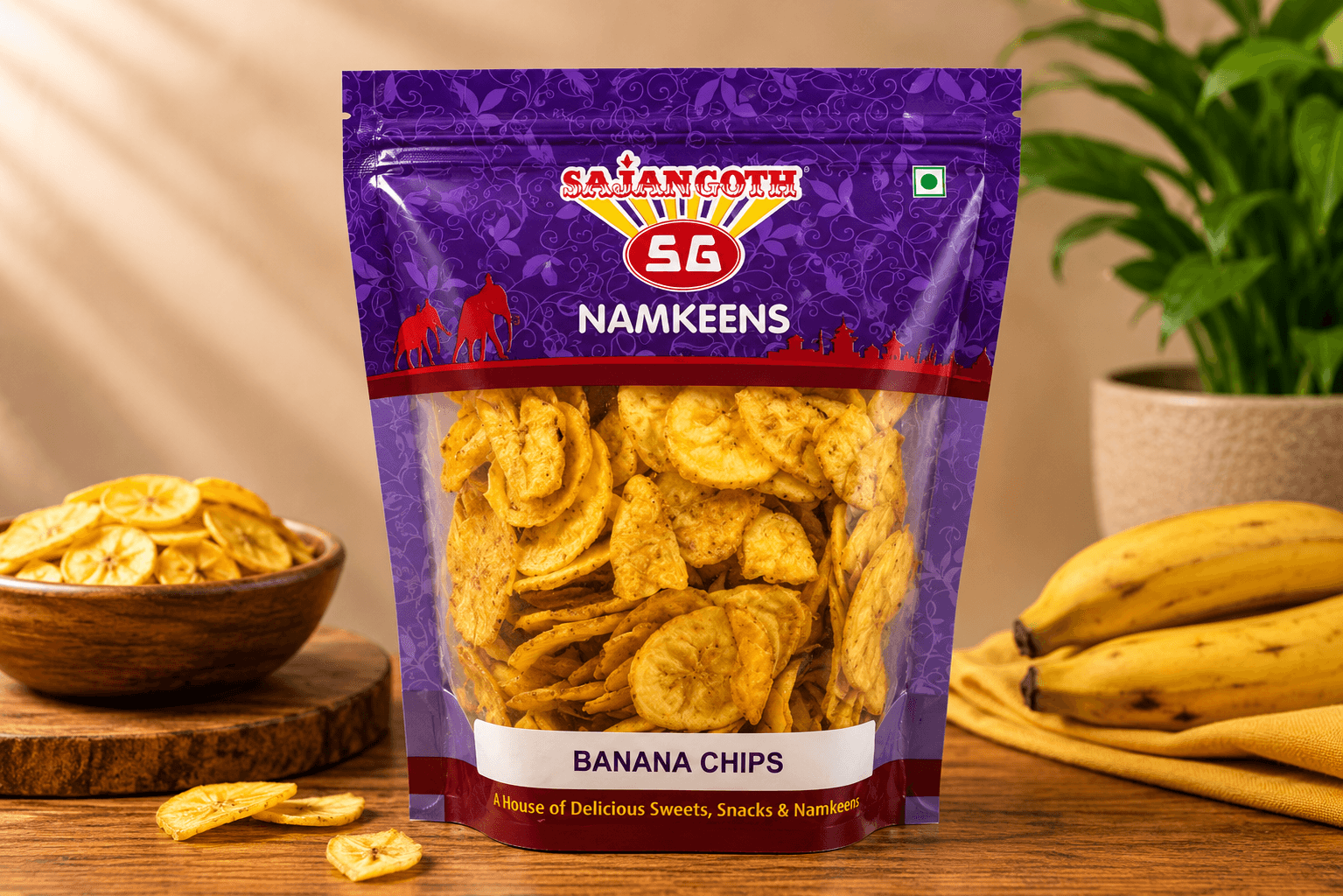 Sajan Goth Banana Chips Namkeen 100gm
