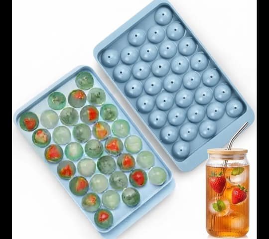 Ice Tray | Food Grade Silicone & Plastic Ice Cube Tray for Freezer