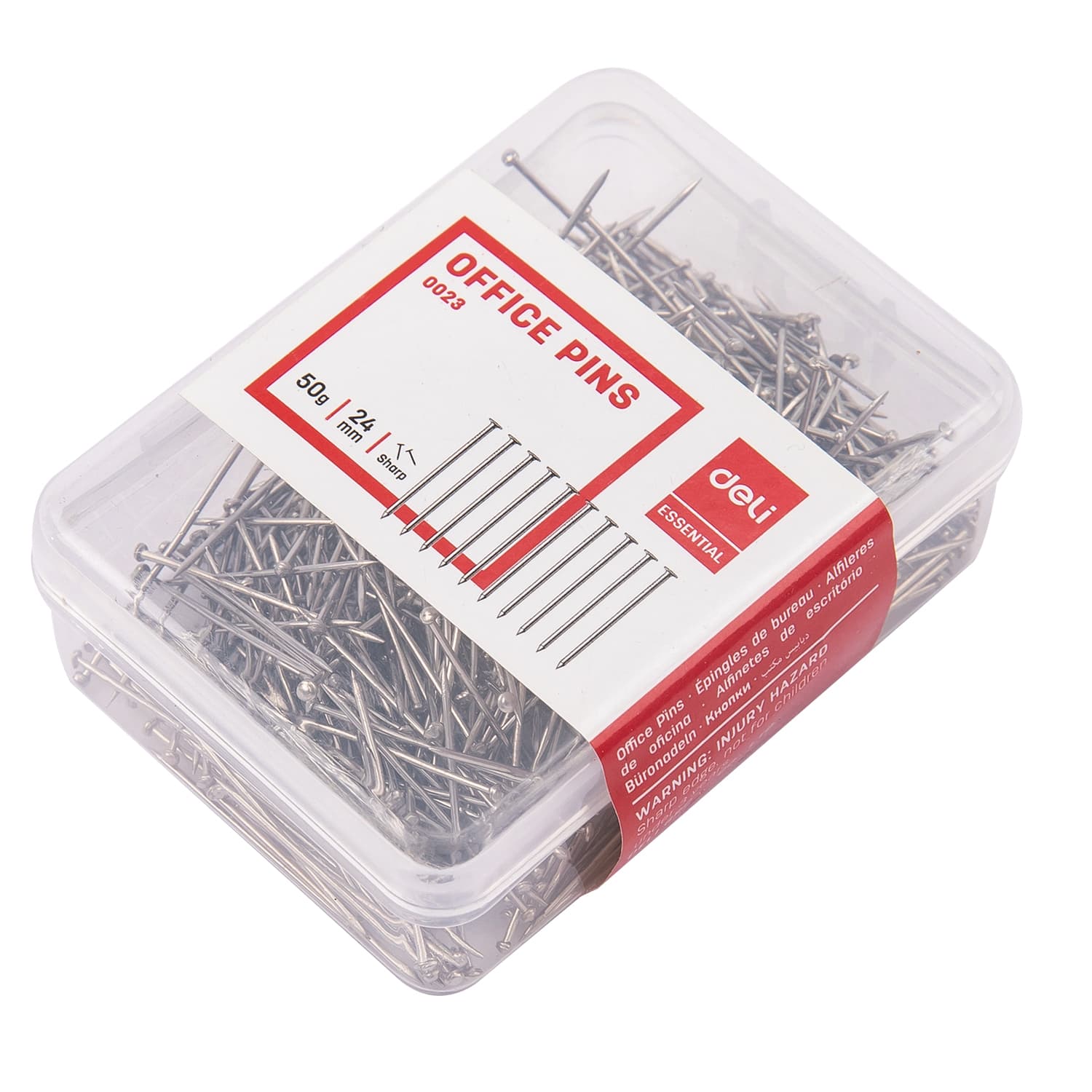 Deli Deli E0023 Office Pin – Premium Steel Push Pins for Office, Notice Boards & Documents stationary, toys & sports — thumbnail 2 of 5