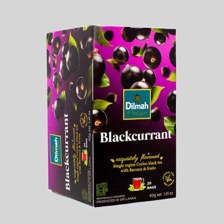 Dilmah Black Currant Flavoured Tea – 20 Tea Bags | Premium Ceylon Black Tea
