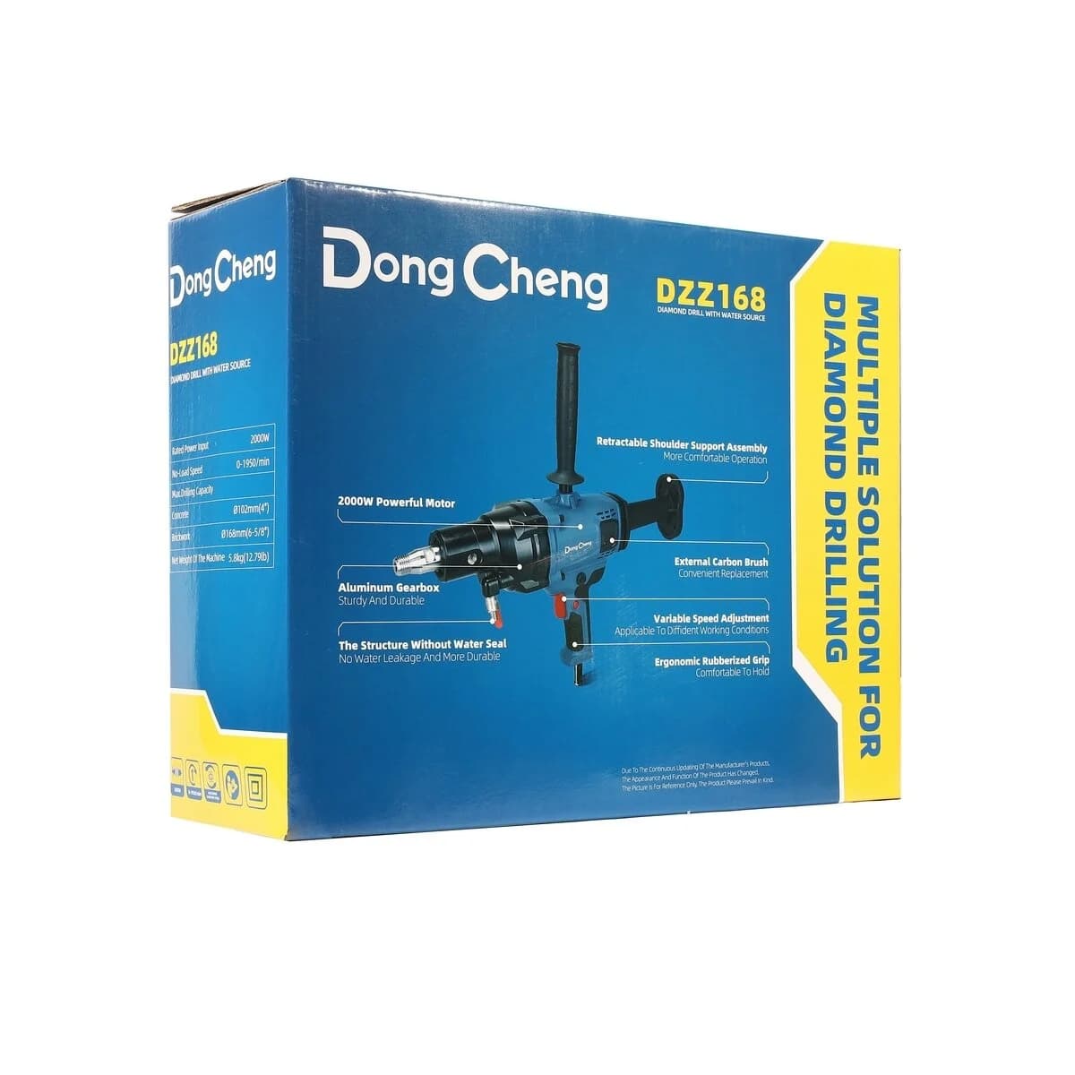 Dongcheng Power Tools Dongcheng 168mm Diamond Core Drill DZZ168 | 2000W Heavy Duty Wet & Dry Core Drilling Machine hardware… — thumbnail 3 of 3