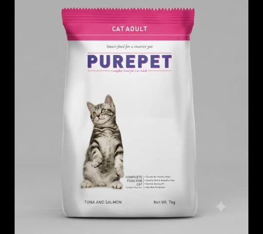 Purepet Tuna and Salmon Adult Cat Food 7kg | Premium Dry Food for Adult Cats