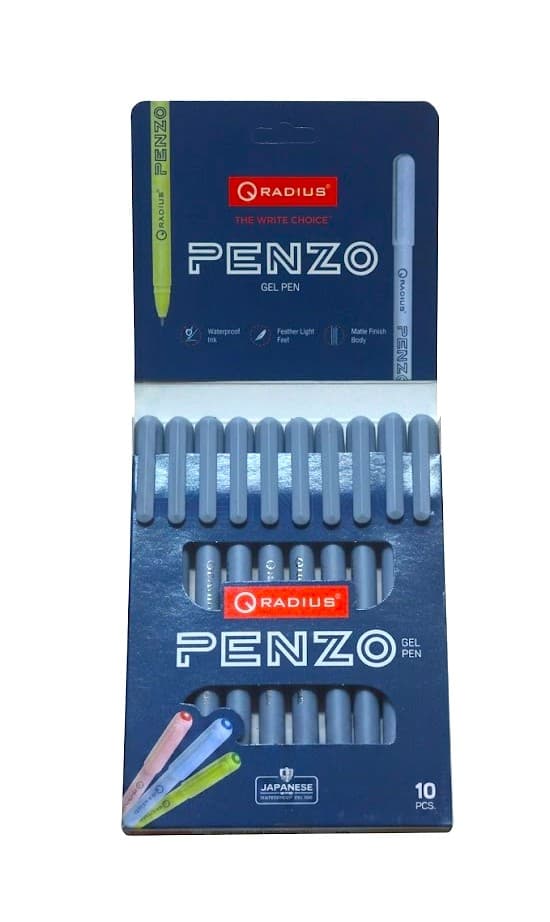 Radius Penzo Gel Pen Pack of 10