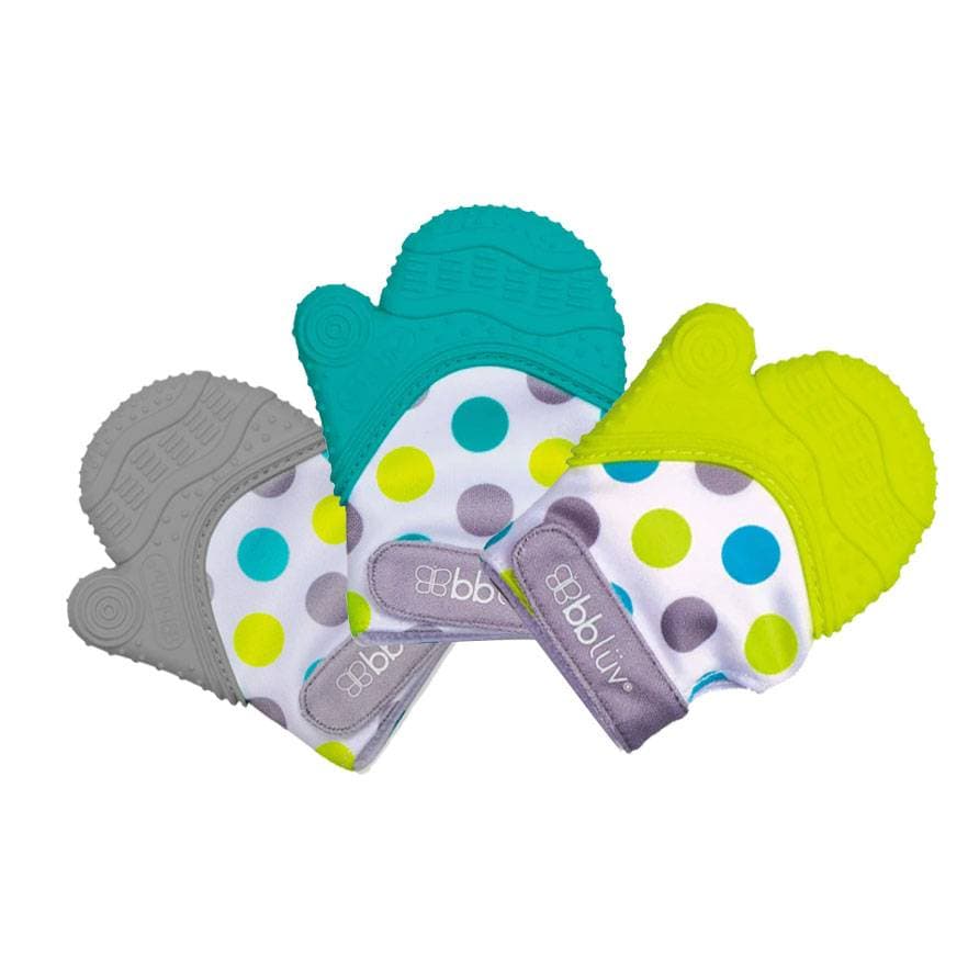 BBluv Gluv Baby Teething Mitten B0150 – Silicone Self-Soothing Teether for Babies