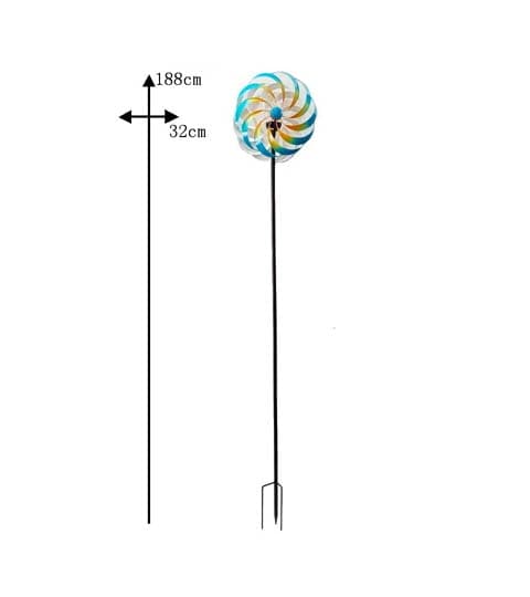Senwell Senwell Wind Spinner with LED Solar Light Outdoor Garden Decor #55 home decor — thumbnail 2 of 2