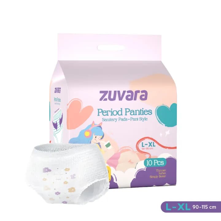 Zuvara Zuvara Disposable Sanitary Period Panties L-XL (10 Pcs) for Comfortable Leak Protection pharmacy, fitness & surgical — thumbnail 3 of 4