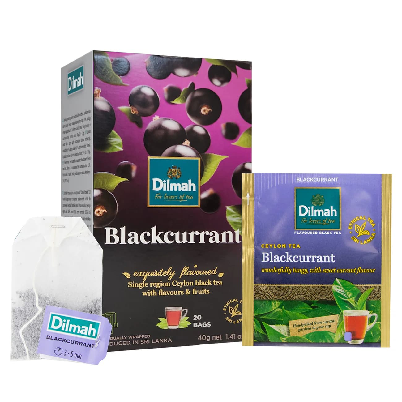 Dilmah Dilmah Black Currant Flavoured Tea – 20 Tea Bags | Premium Ceylon Black Tea daily essentials & lifestyle — thumbnail 6 of 6