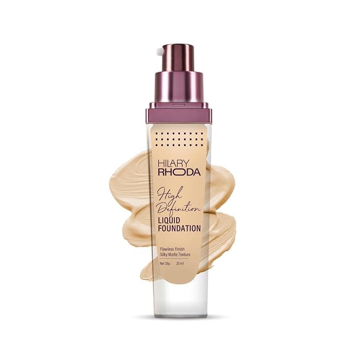 HILARY RHODA Hilary Rhoda High Definition Liquid Foundation for Women – Shade 03 Natural Beige | Flawless Matte Finish… — thumbnail 6 of 7