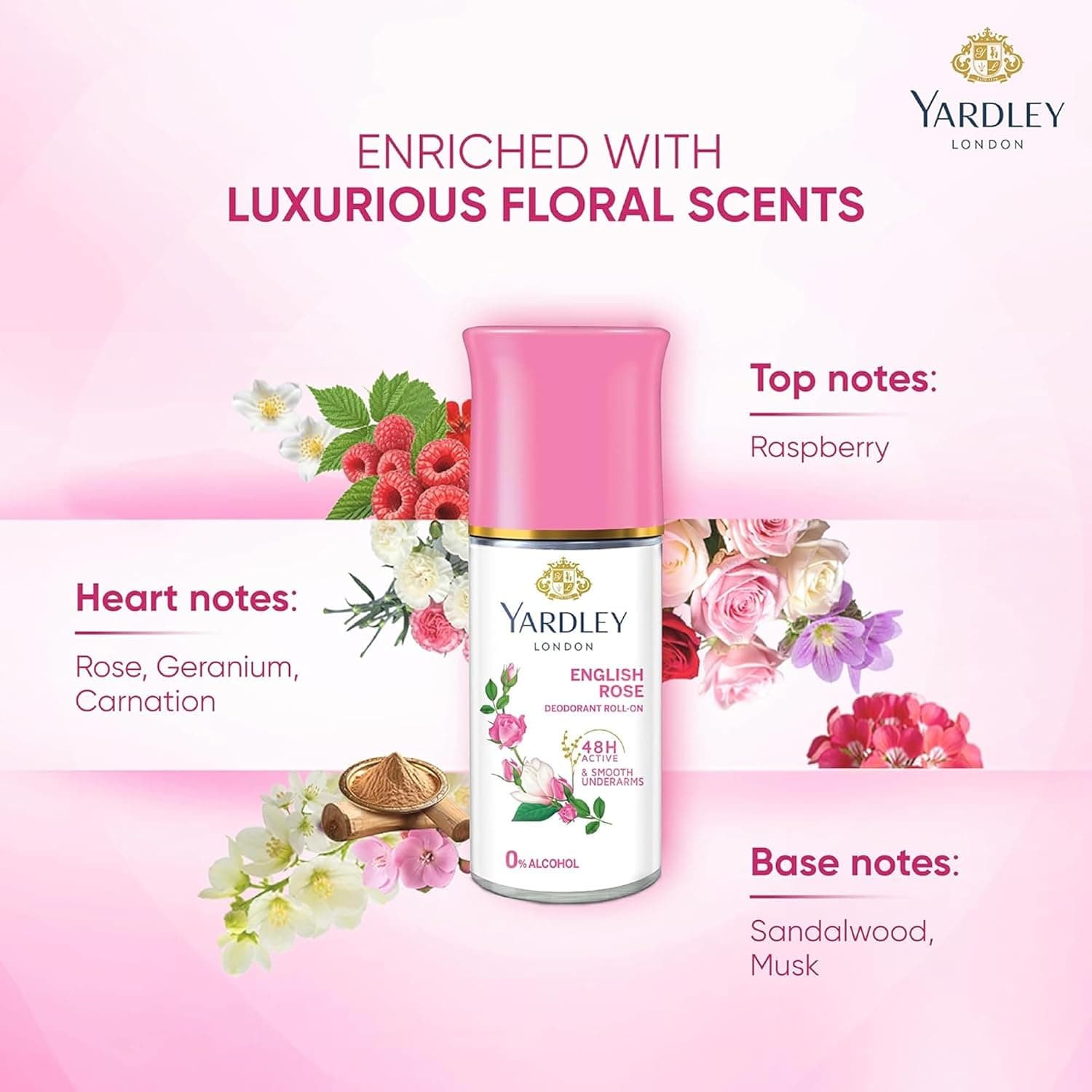 No Brand Yardley London Rose Eau de Toilette 50ml – Elegant Floral Perfume for Women | Long Lasting Fragrance daily… — thumbnail 3 of 8
