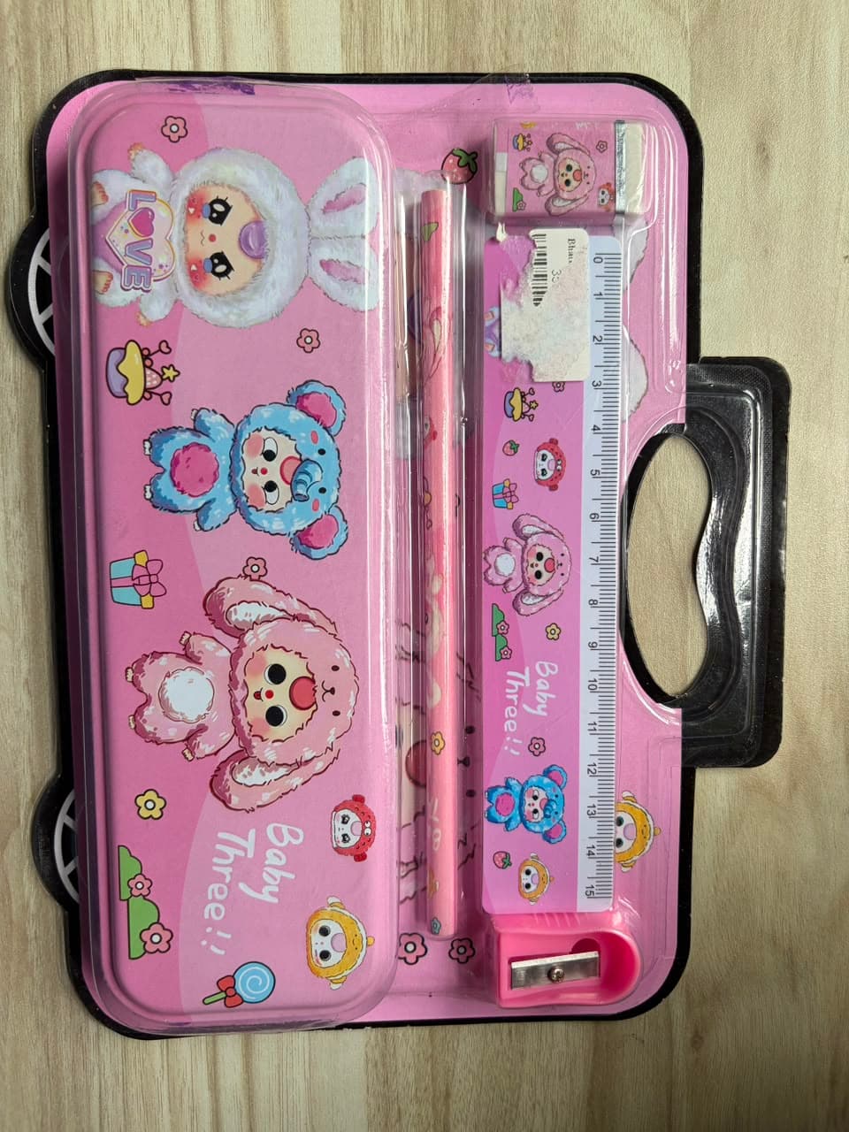 No Brand Kids Trolley Pencil Box with Stationery Set | Baby Three Cartoon Design stationary, toys & sports — thumbnail 3 of 3