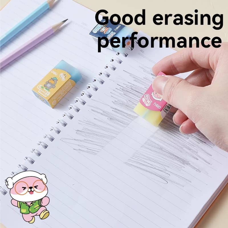 Deli Deli EUH328 Premium PVC & Rubber Eraser for Clean Pencil Erasing | Dust-Free School & Office Eraser stationary, toys &… — thumbnail 2 of 5