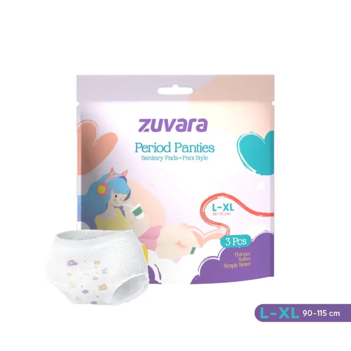 Zuvara Disposable Sanitary Period Panties L-XL (3 Pcs) for Women