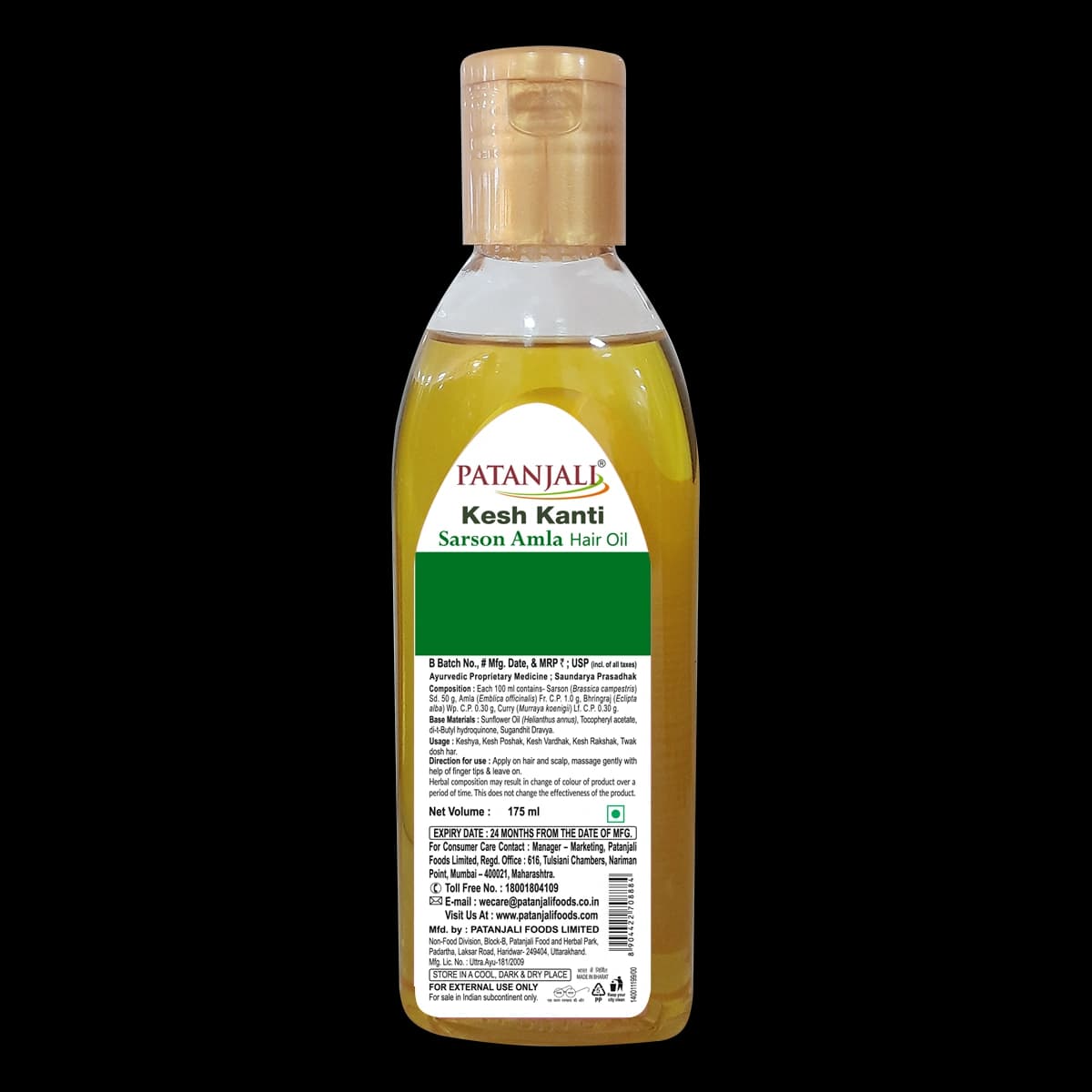 Patanjali Patanjali Kesh Kanti Sarson Amla Hair Oil for Strong & Healthy Hair daily essentials & lifestyle — thumbnail 2 of 2
