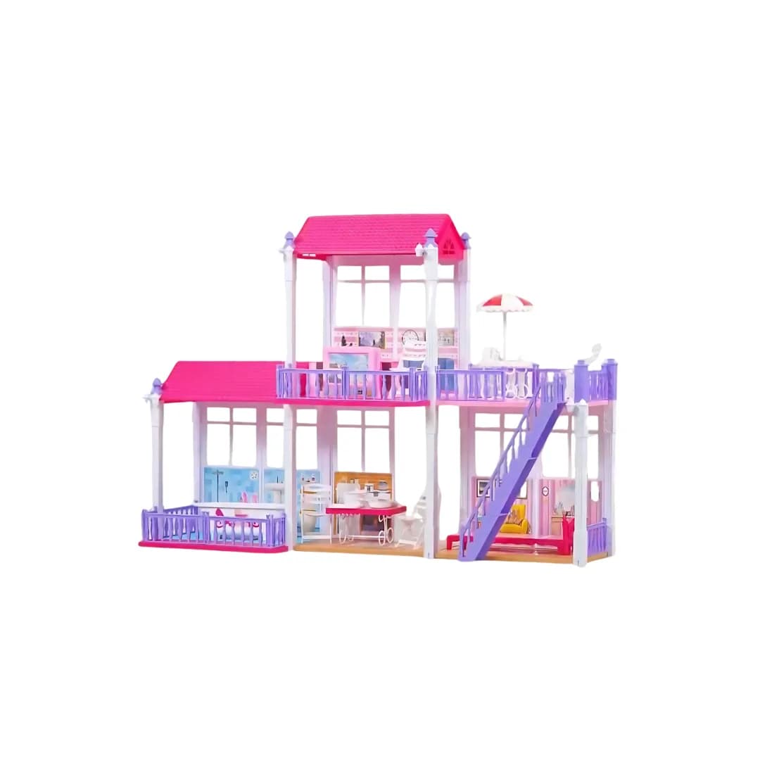 Luxury Dream Dollhouse – 2-Storey Playset with Furniture & Accessories
