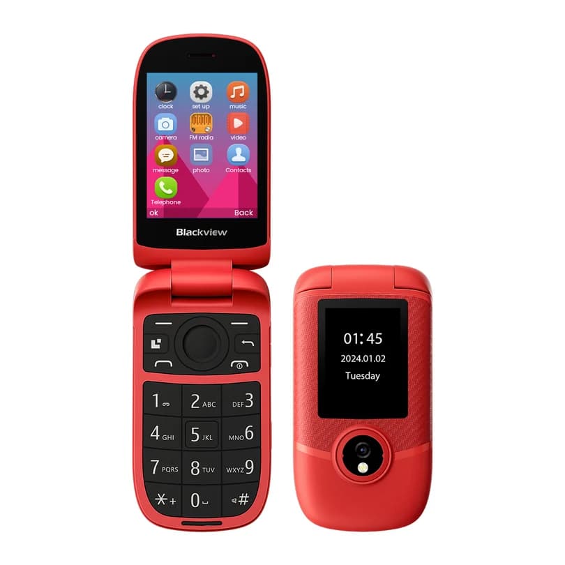 Blackview Blackview N2000 Flip 2.8" + 1.77" Display Unisoc T107 1500mAh Dual SIM 4G Cell Phone electronics — thumbnail 5 of 8