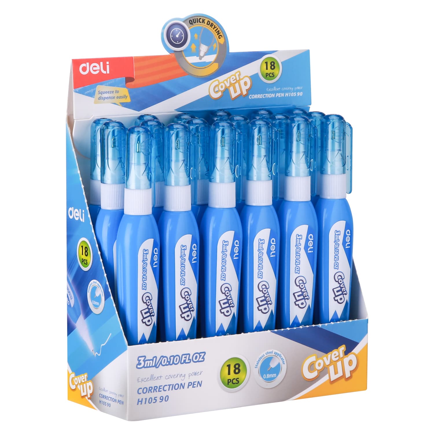 Deli Deli-EH10590 School Correction Fluid | Smooth & Quick-Dry Correction Liquid per pcs stationary, toys & sports — thumbnail 2 of 5