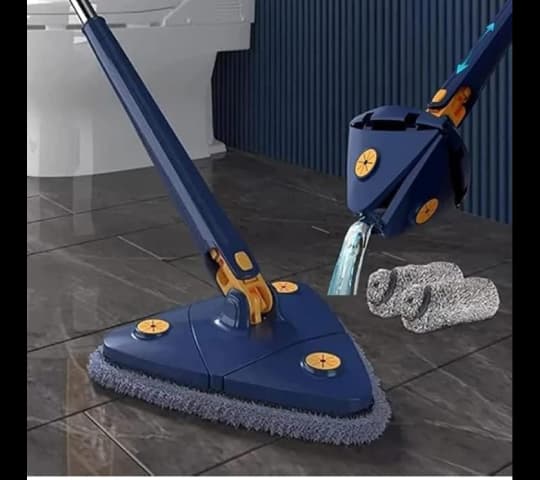 Triangle Self-Wringing Floor Mop | Hands-Free Microfiber Cleaning Mop
