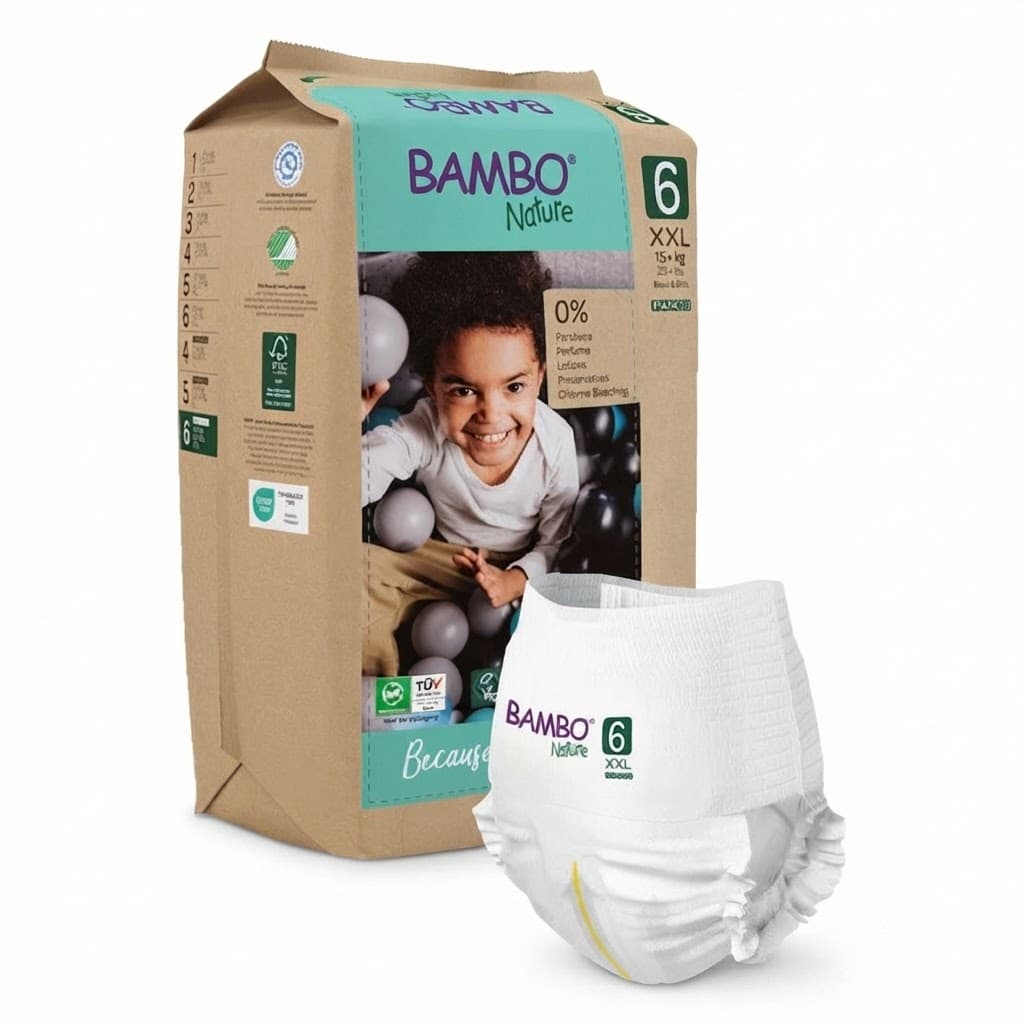 Bambo Nature Premium Baby Diapers Size 6 (16+ kg / 35+ lbs) - 18 Pieces