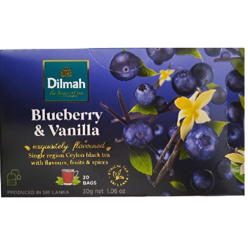Dilmah Dilmah Blueberry & Vanilla Flavoured Tea – 20 Tea Bags | Premium Ceylon Black Tea daily essentials & lifestyle — thumbnail 3 of 5