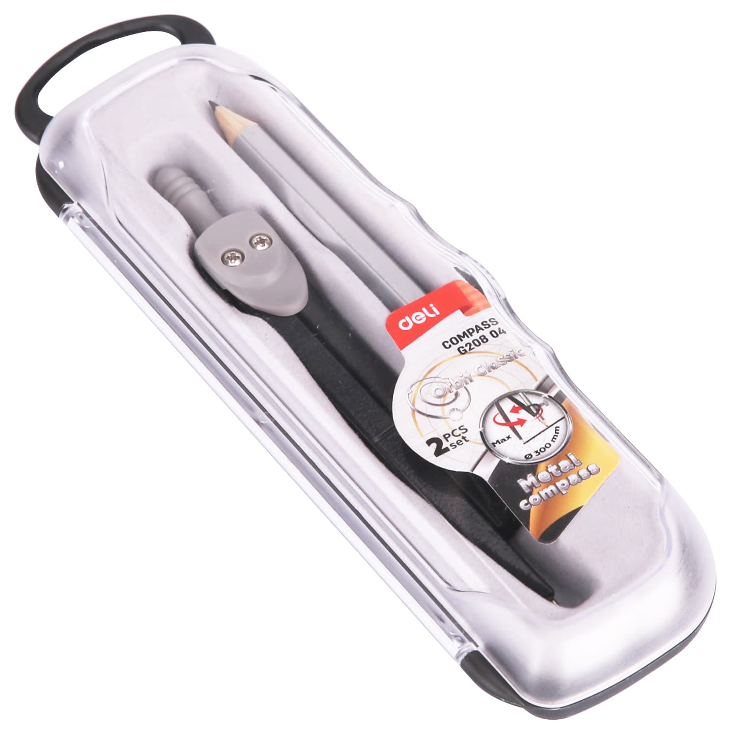 Deli Deli EG20804 Compass – Product Specifications, Features & Metal Drawing Compass with Pencil stationary, toys & sports — thumbnail 5 of 5