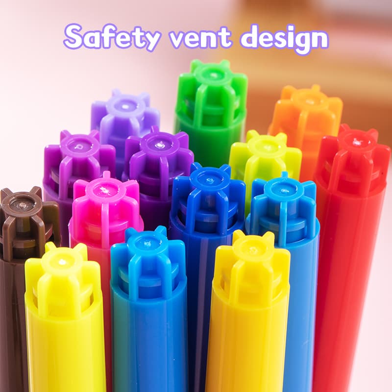 Deli Deli EC10020 Washable Felt Pen Set – 24 Brilliant Colors | Fiber Bullet Tip Coloring Pens stationary, toys & sports — thumbnail 2 of 4