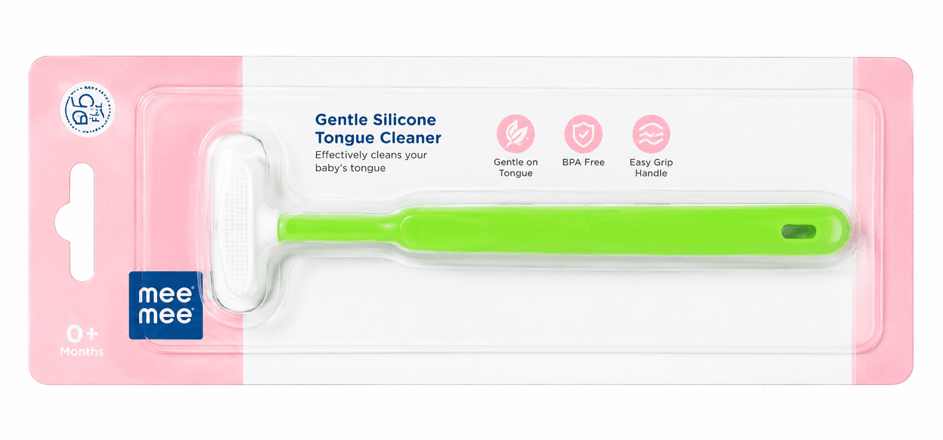 Mee Mee Gentle Silicone Tongue Cleaner – BPA-Free Baby Oral Care Tool