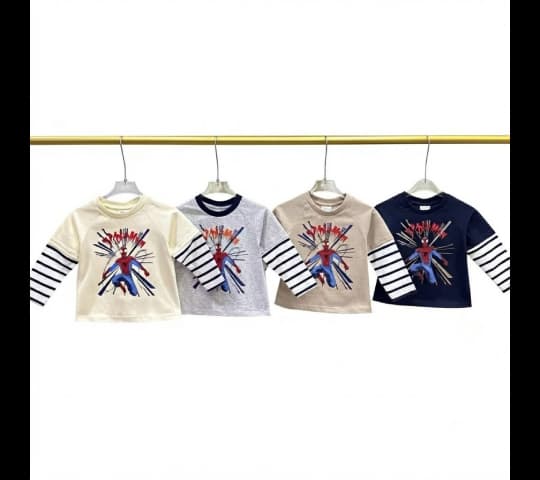 Kids Superhero Graphic Long-Sleeve T-Shirt | Soft Cotton Casual Tee for Boys & Girls