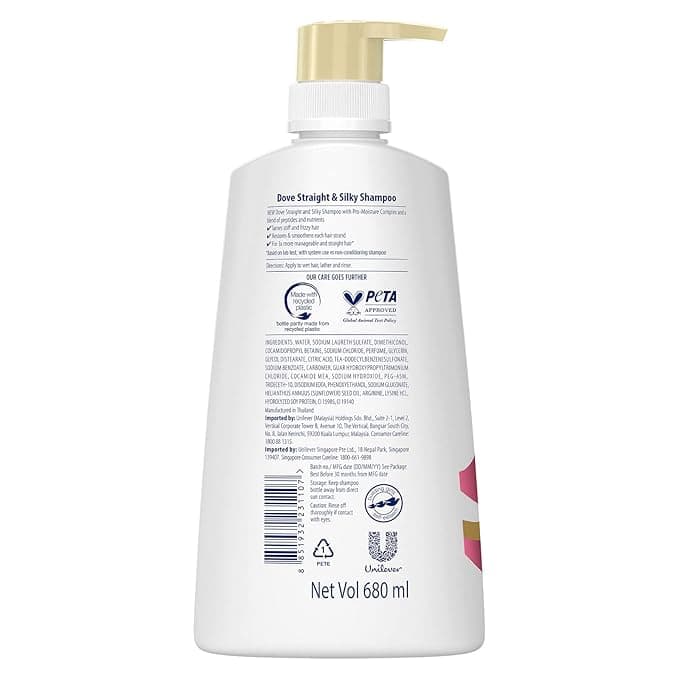 No Brand Dove Straight & Silky Shampoo 625 ml – Smooth & Frizz Control for Silky Soft Hair daily essentials & lifestyle — thumbnail 7 of 7