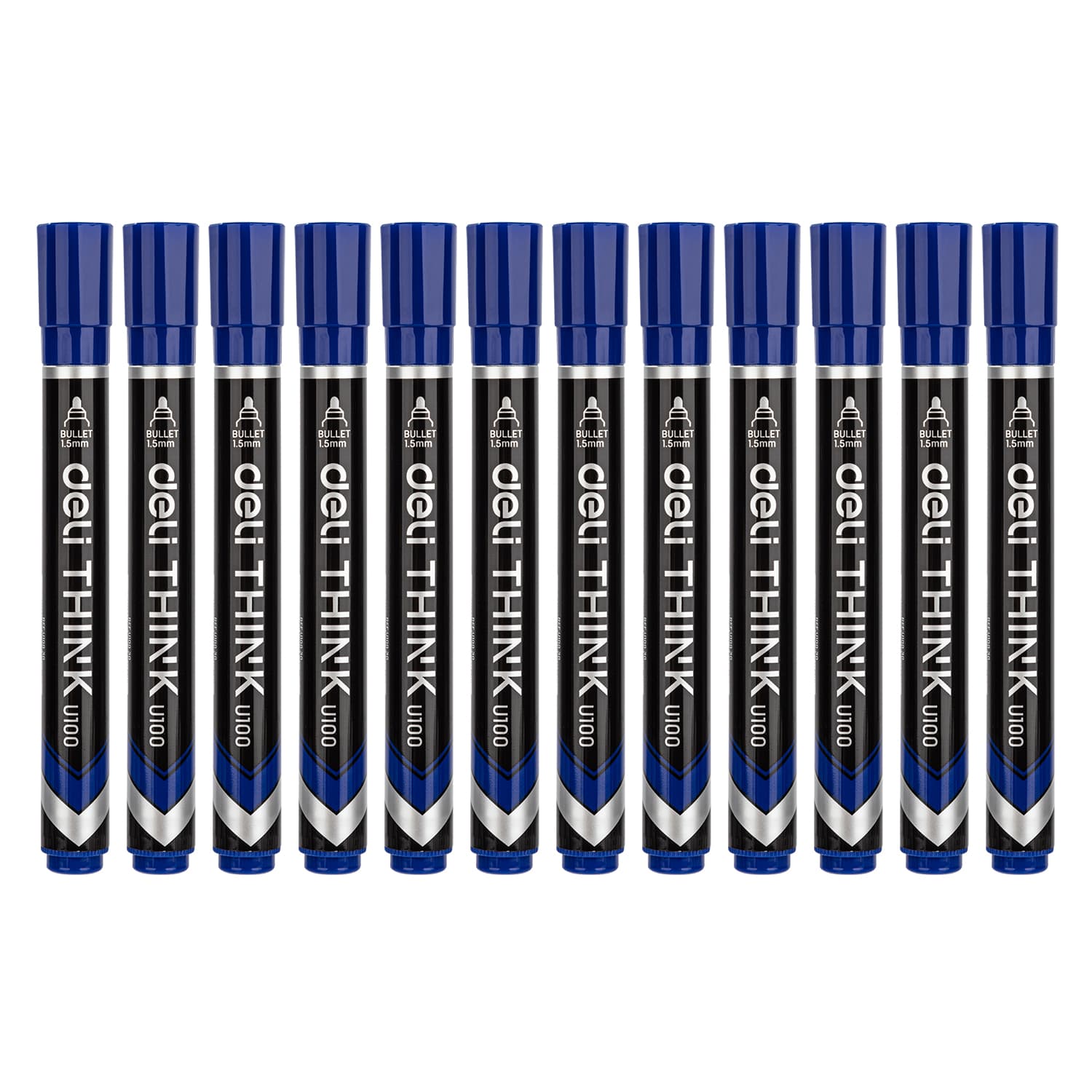 Deli Deli EU10030 Permanent Marker 1.5mm Bullet Tip | Waterproof Quick Dry Blue Marker ( Per Pcs) stationary, toys & sports — thumbnail 2 of 5
