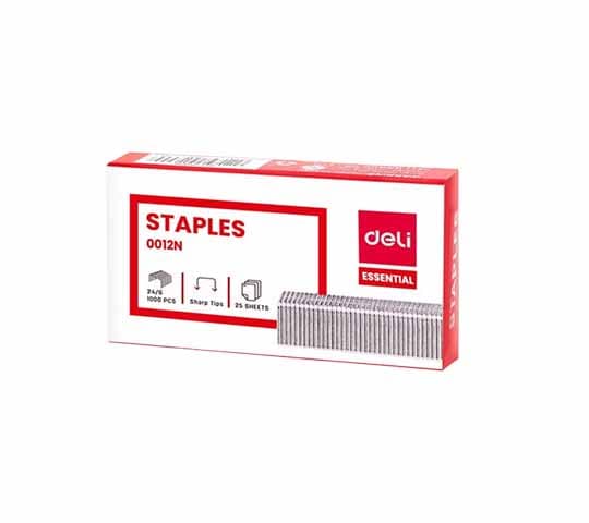 Deli Stapler Pin E0012N  24/6– Durable, Rust-Resistant Staples for Office & Home Use