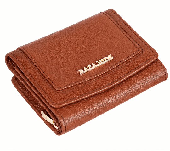 Wildhorn Nepal Napa Hide Genuine Leather Tan Women's Wallet with Bifold Design, Zipper Pocket & ID Window (NPLW 100)