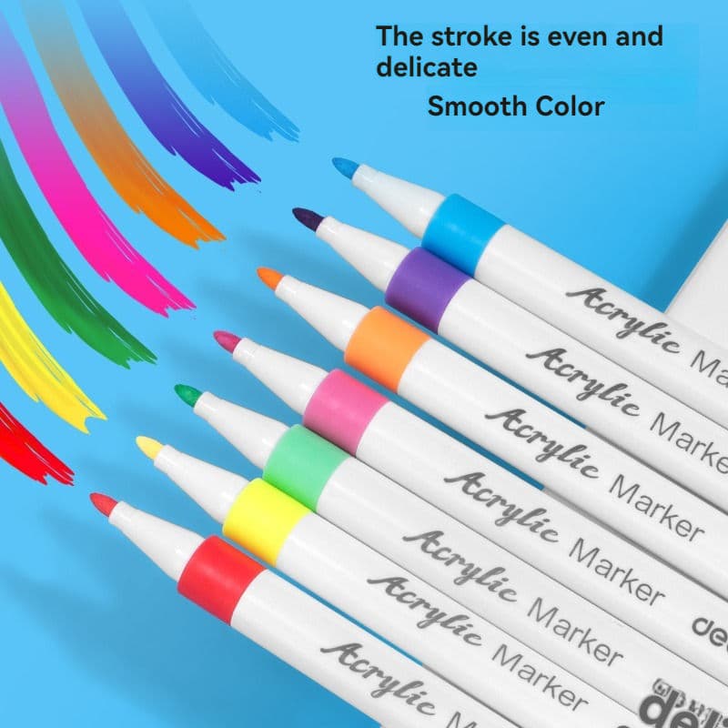 Deli Deli HM108-24 Acrylic Marker Set 24 Colors Pack | Premium Paint Markers for Canvas, Wood, Glass, Rock & DIY Art… — thumbnail 5 of 9