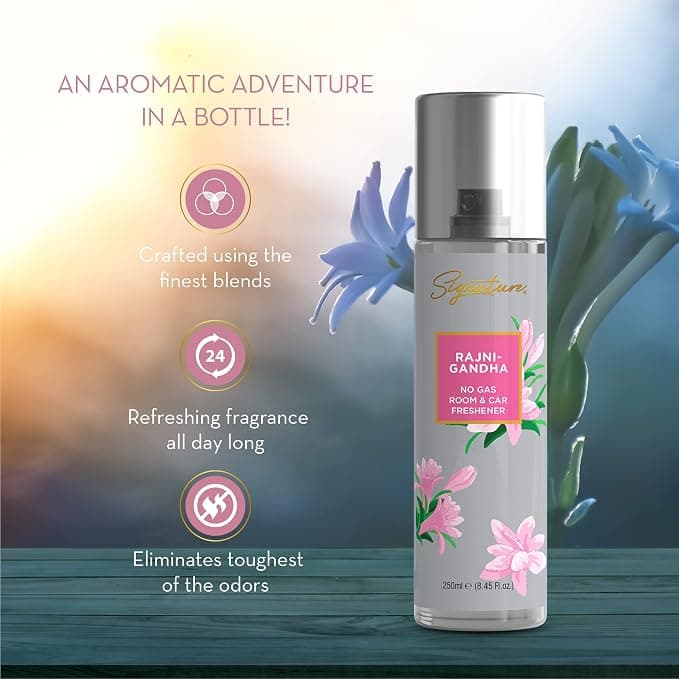 Simple Signature Rajnigandha Air Freshener Spray 250ML | Floral Home Fragrance | Long Lasting Room & Car Freshener | No Gas… — thumbnail 3 of 6