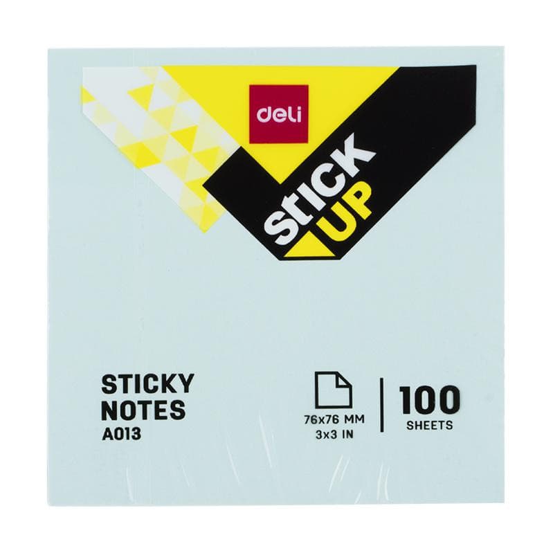 Deli Deli Sticky Notes 76 x 76mm 100 Sheets EA01303 | Self-Adhesive Memo Pad stationary, toys & sports — thumbnail 3 of 5