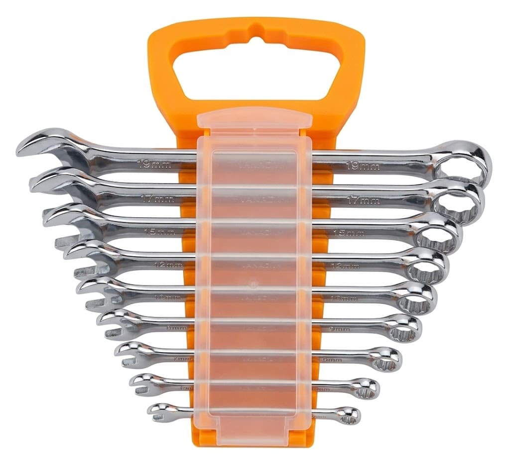 Fontor Combination Spanner 8 Pc Set 171004 – Durable Chrome Vanadium Wrench Set for Professional & Home Use