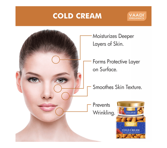 Vaadi Organics Vaadi Organics - Cold Cream with Almond Oil, Aloe Vera & Saffron (150 gms) - VH0473 daily essentials &… — thumbnail 2 of 2