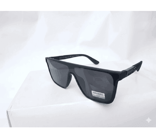 No Brand Big Bag Matrix Rectangle Shape Black Polarized Sunglasses For Men | Men's Sunglasses daily essentials & lifestyle — thumbnail 2 of 3