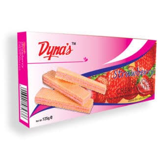 Dynas Dyna's Strawberry Wafers 100g | Crispy Strawberry Cream Wafer Biscuits daily essentials & lifestyle — thumbnail 2 of 2