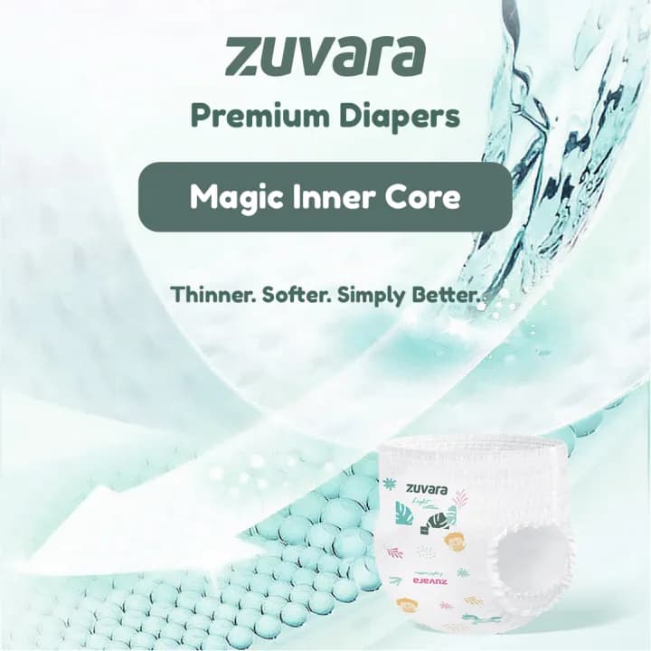 Zuvara Zuvara Premium Diaper Pants L Size Pack of 70 for Babies pharmacy, fitness & surgical — thumbnail 2 of 4