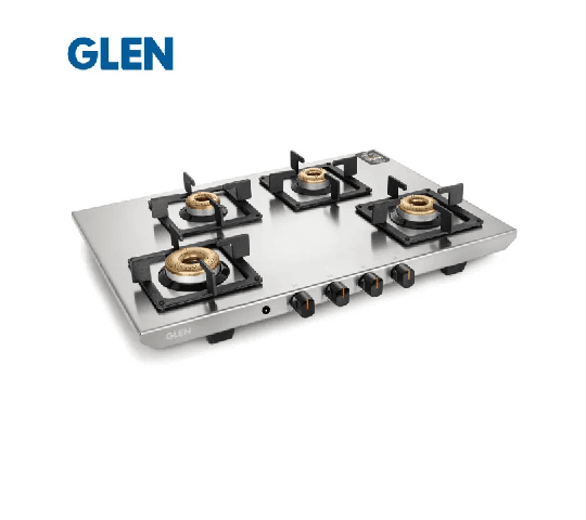 GLEN 4 Burner Ultra Tuff Stainless Steel Gas Stove with Forged Brass Burners & Auto Ignition – CT1054UTSS