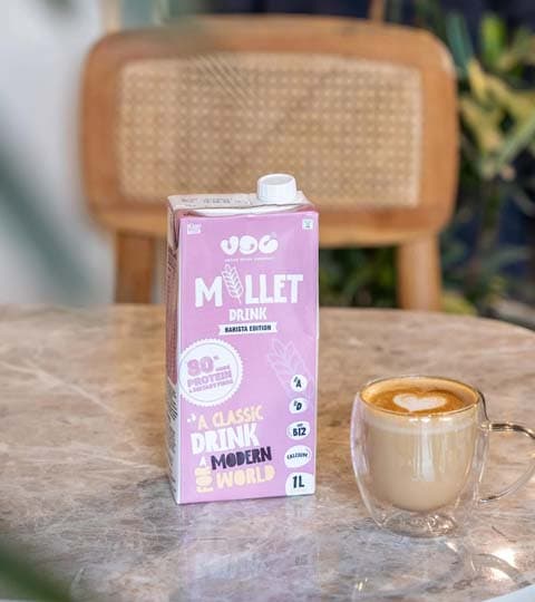 Vegan Millet Drink 1L - Pack of 6 Barista Edition Drink (Tetra Pak)