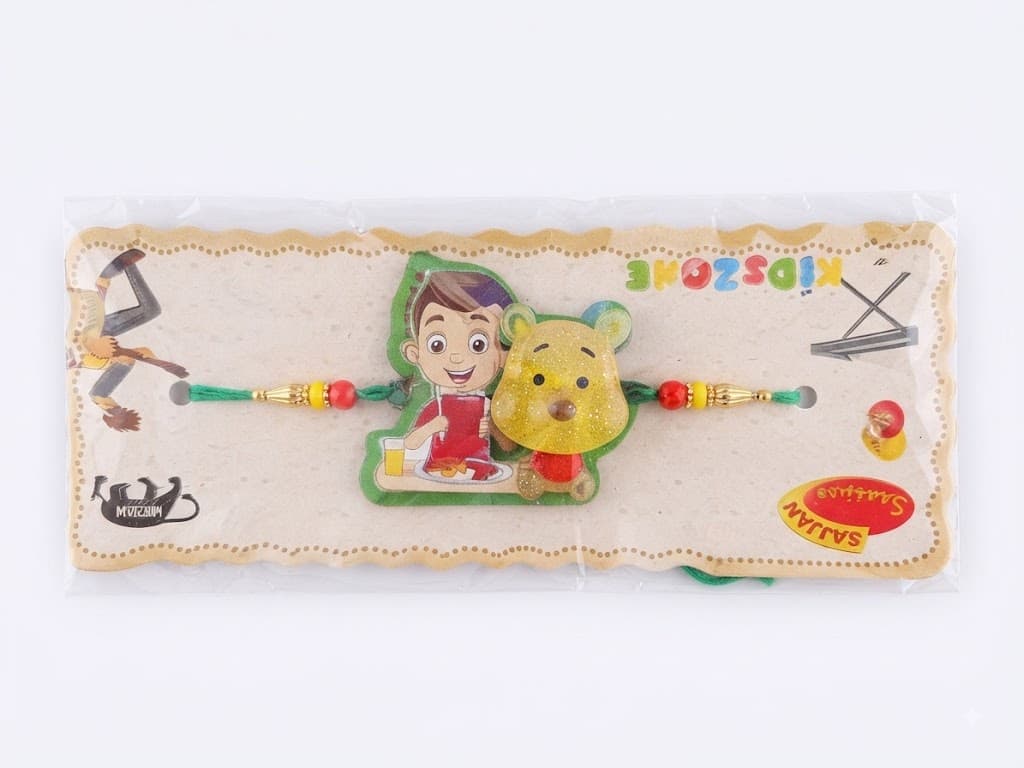 Winnie & Cartoon Kids Special Rakhi Card Set