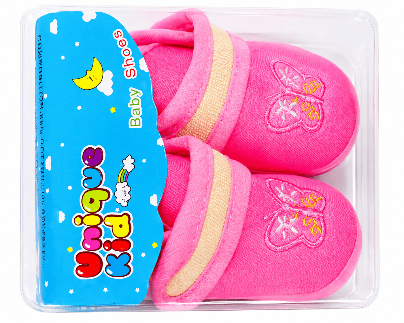 Tiger Baby Pink Soft Infant Shoes with Cute Butterfly Embroidery – Baby Shoes Collection