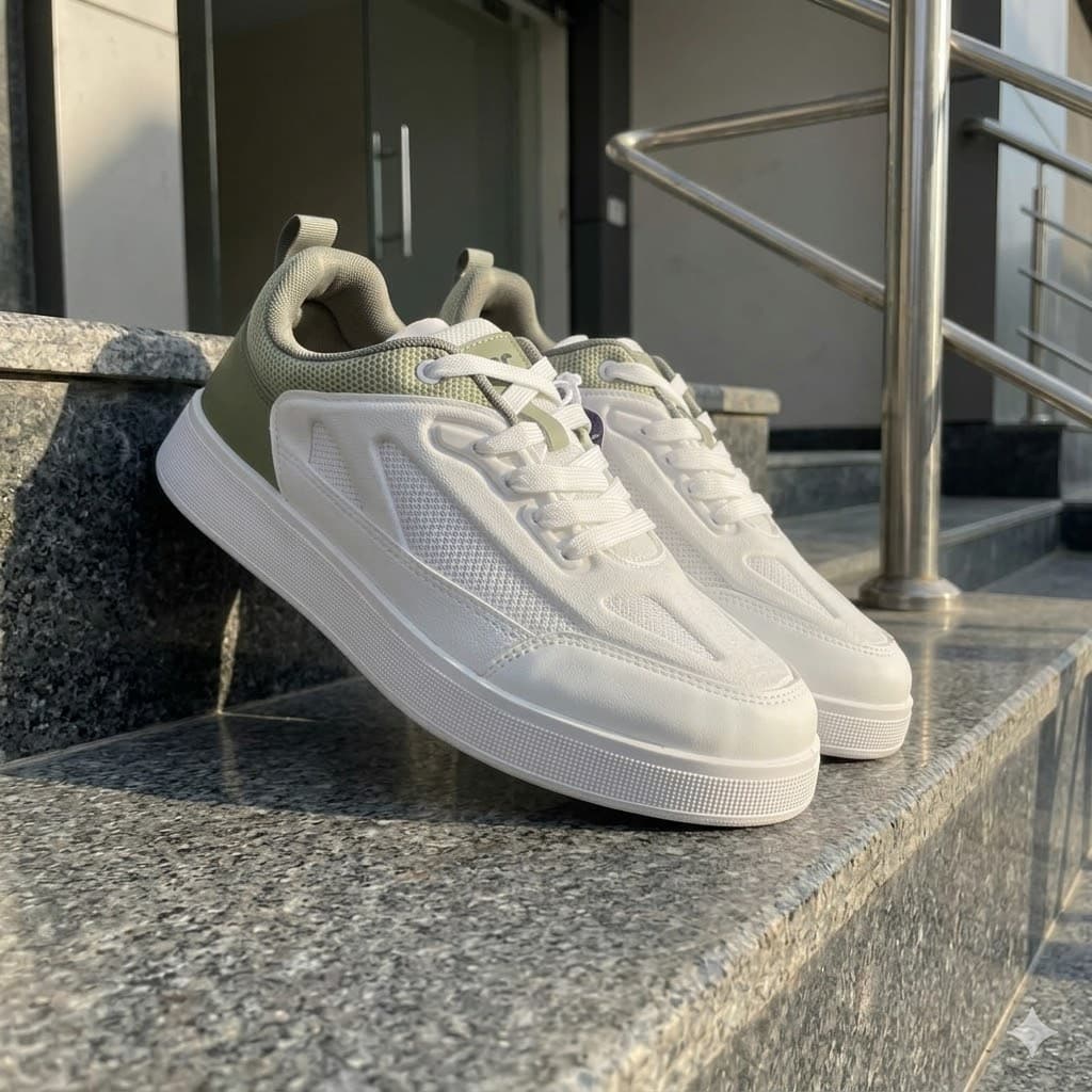 GOLDSTARSHOES ULSF-AX-1FV White/Light Green Casual Sports Shoes for Men & Women